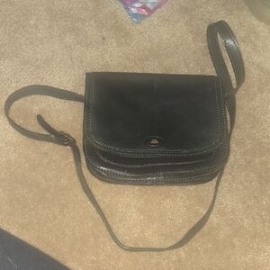 Blackish Green The Bridge Brand Leather Crossbody Bag